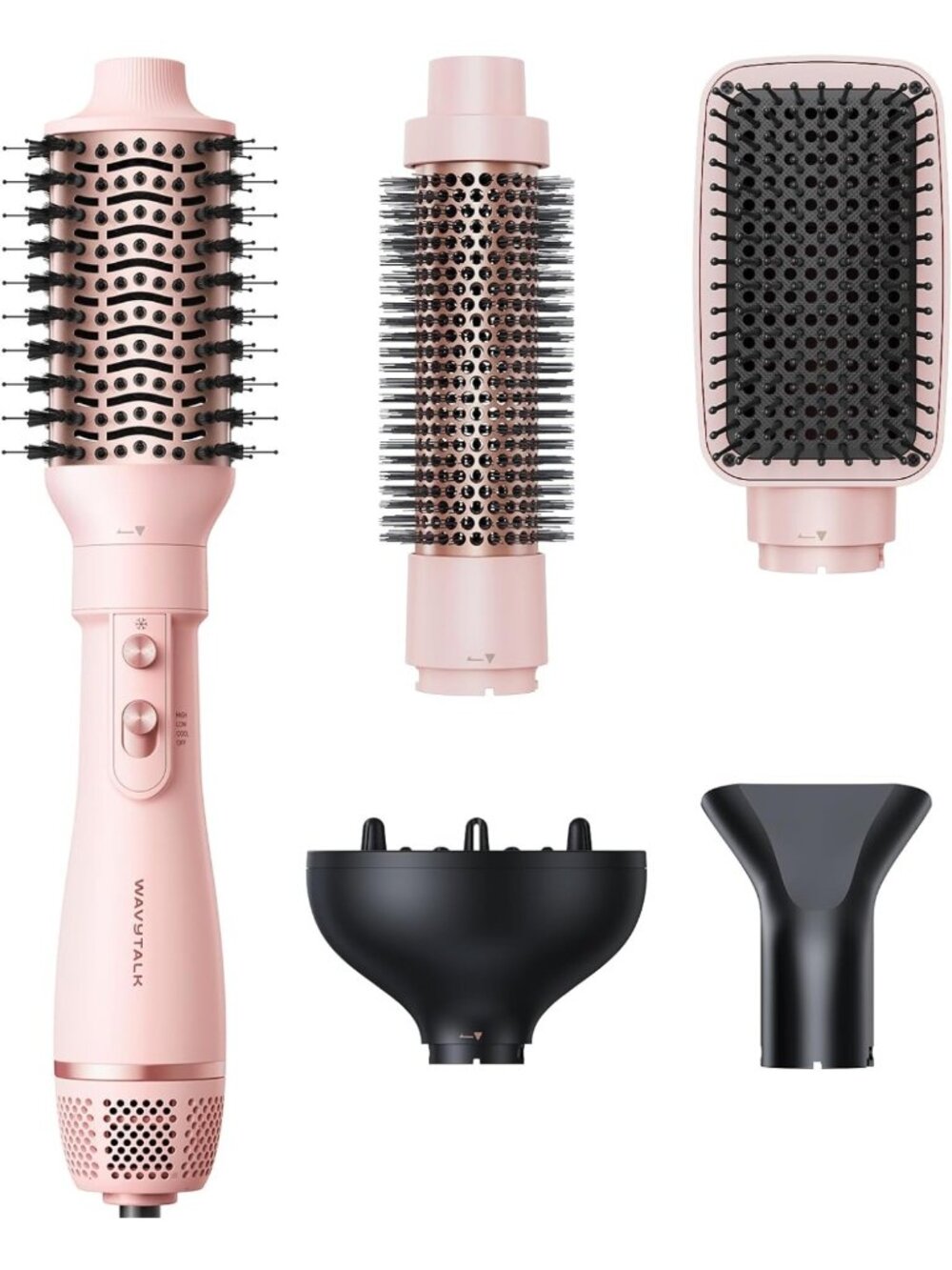 5-in-1 Hot Air Brush Set, Blow Dryer Brush for Waves, Curls & Volume Styling